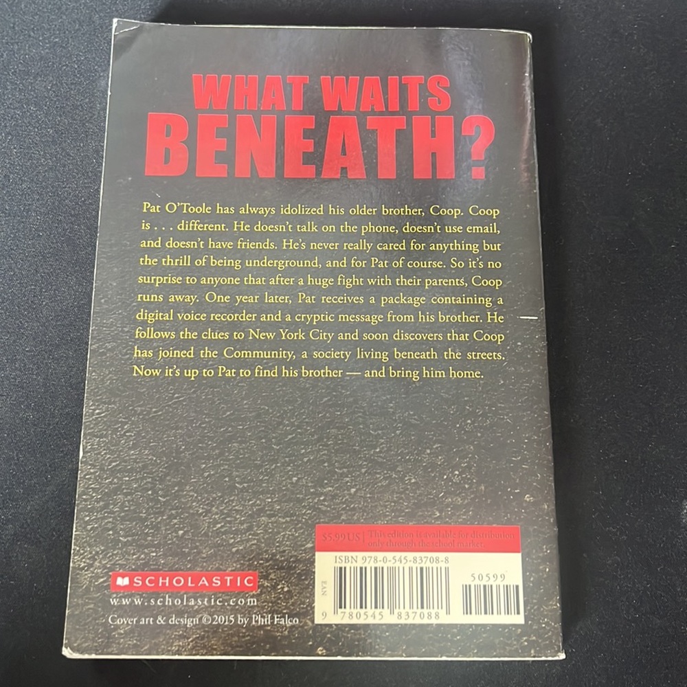 Book. Beneath by Roland smith - Picture 2 of 4